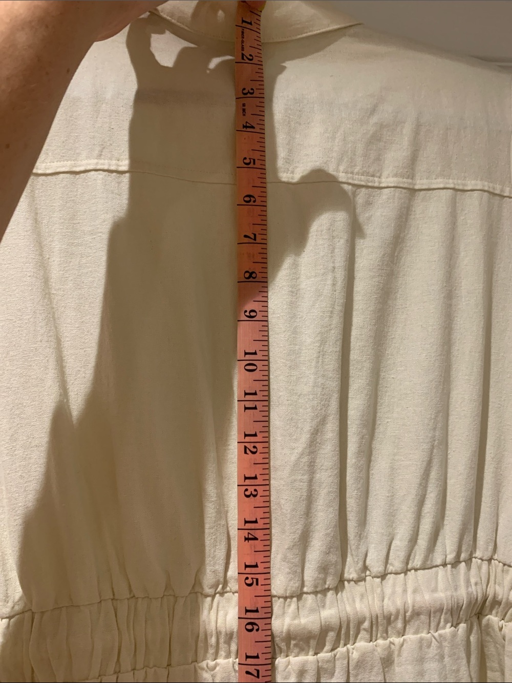 Universal Thread Cream Short-Sleeve Drawstring Romper - Picture 12 of 14